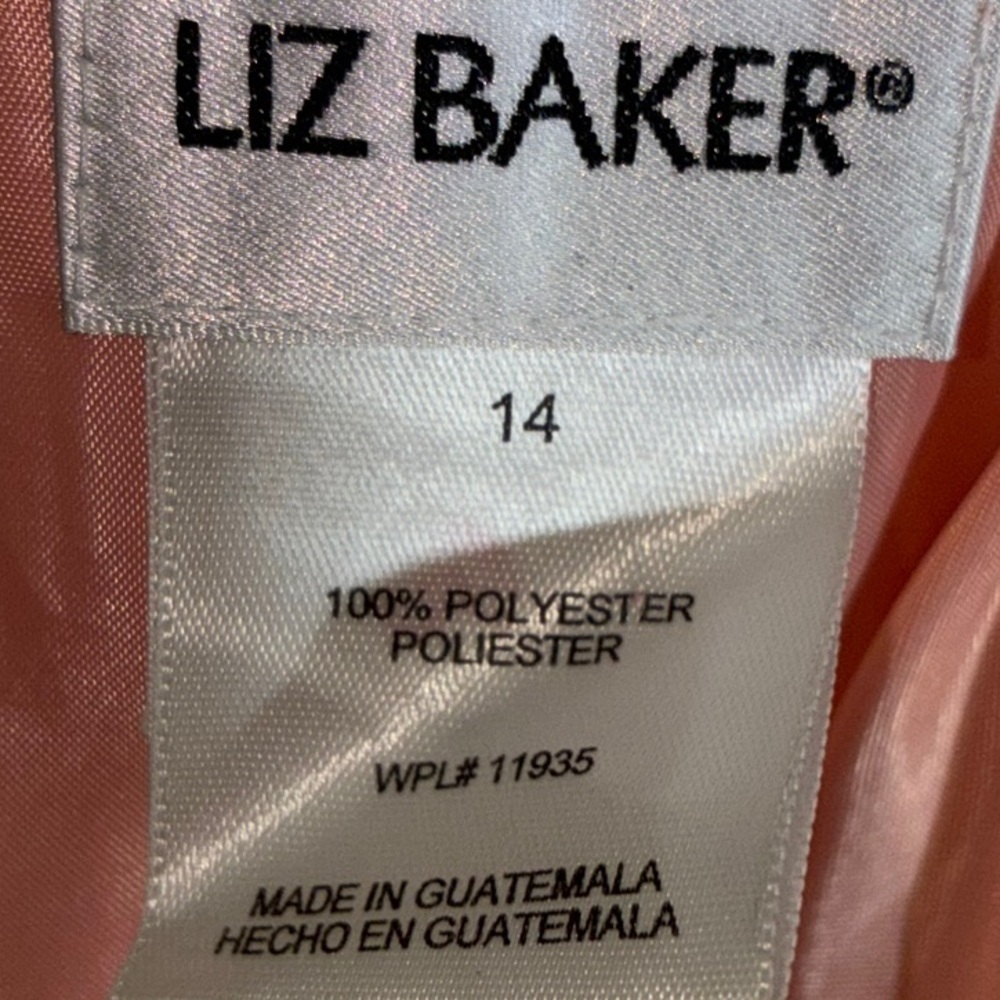 🍑Vintage Liz Baker Light Pink/Peach Classic Lapel Blazer~Size 14 🍑 - Picture 6 of 8